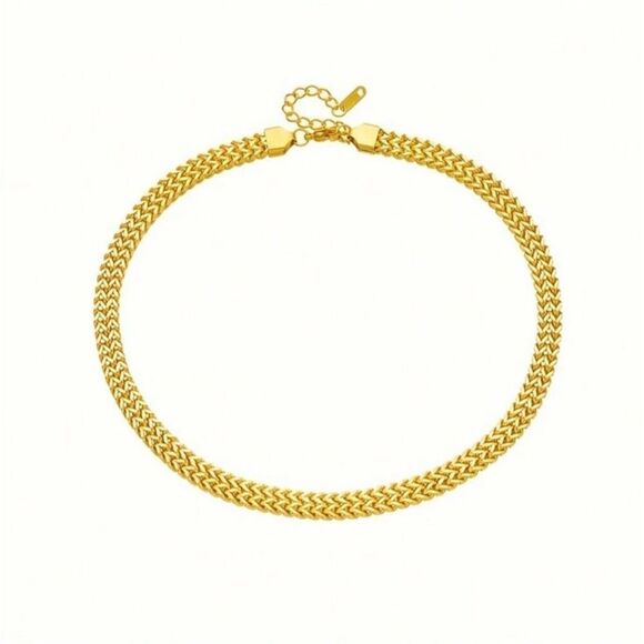 Double Wheat Chain Necklace Bracelet Set - Picture 3 of 11